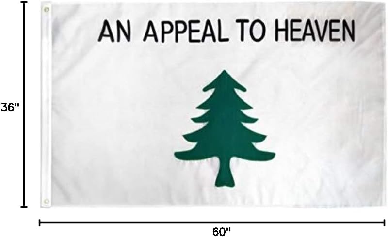 Infinity Republic - Liberty Tree Embroidered Flag 3x5ft - Liberty Pine Tree Sons of Liberty Historical Flag