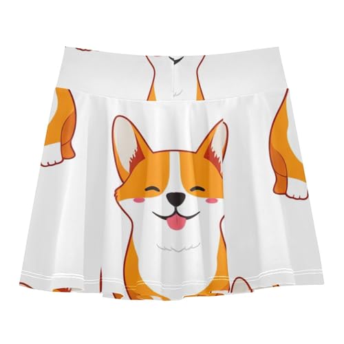 Cute Cartoon Dogs Girls' Shorts Athletic Skorts Tennis Skirts Toddler Dance Butterfly 3t2