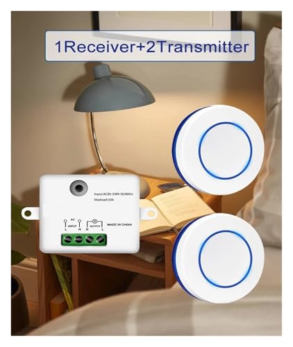 Interrupteur d'éclairage à télécommande pour ajouter un bouton mural sans tirer de câble électrique - 2