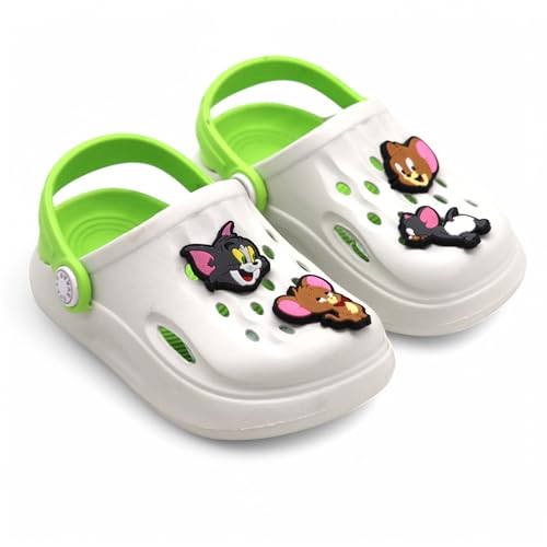 Image of SVAAR x Tom & Jerry Slingback Clog Shoes for Boys & Girls || Indoor & Outdoor Sandals Clogs for Kids with 4 Tom & Jerry Charms