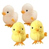 Mini poulet de simulation : le à remonter est fait de matériau en peluche, une finition soignée garantit la praticité et la durabilité, jouets en vrac