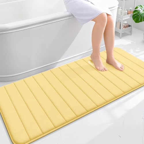 OLANLY Memory Foam Long Bathroom Rugs Runner 59x24, Super Soft