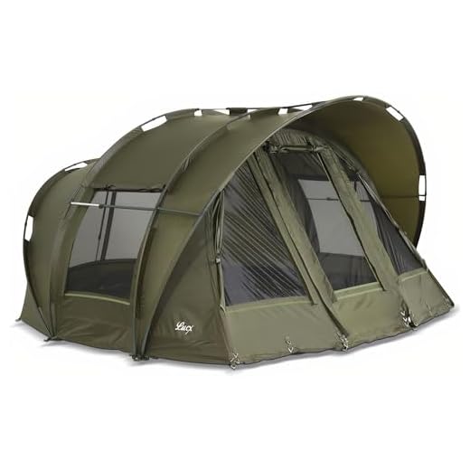 Lucx Leopard Bivvy Angelzelt für 2-3 Mann - wasserdichtes Karpfenzelt mit herausnehmbarer Bodenplane mit Reißverschluss & 10.000 mm Wassersäule