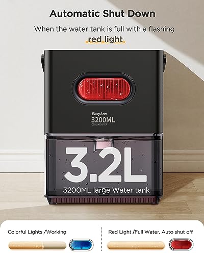 Luftentfeuchter 3200ml,EasyAcc Luftentfeuchter Elektrischer Entfeuchter Leise Tragbarer Raumentfeuchter Automatischer Gegen Feuchtigkeit Dehumidifier für Büro/Schlafzimmer/Badezimme Farbige Nachtlicht