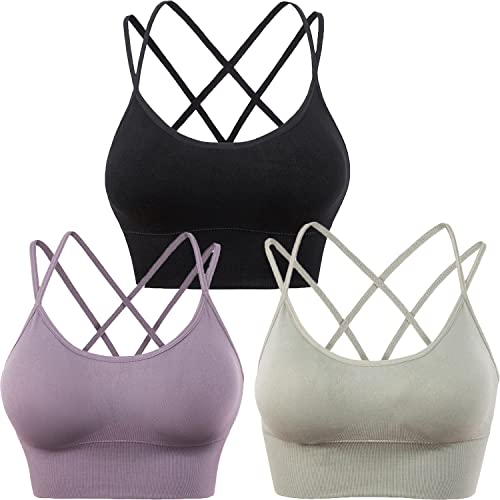 BAYDI Damen Sport BH Langlinie - Ohne Bügel Mit Abnehmbaren Cups Für Yoga & Fitness