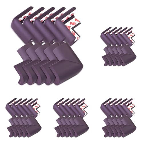 Image of Luvlap Furniture Corner Guard for Baby Safety, 10 Pcs, Pre-Taped 3M Adhesive, Edge Protectors with Childproof Foam Cushions, Baby Proofing, Non Toxic, BPA Free, Brown (Pack of 5)