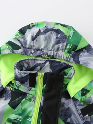 Boys Rain Jacket Lightweight Waterproof Hooded Fleece Lined Raincoat Windbreakers4