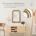 Hamilton Hills Thick Rounded Top Gold Rich Framed Wall Mirror 36" x...