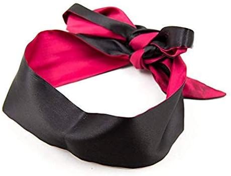 Sleeping Mask Satin Eye Mask Red Black Blindfold