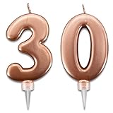 Celebra al top con vela rosa dorada. Compra esta brillante vela para tu fiesta para celebrar un objetivo tan importante