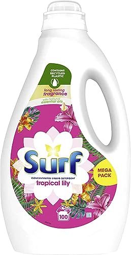 Surf Tropical Lily & Ylang Ylang Professional Biological Detergent | Fresh & Clean Washing | Long Lasting Fragrance | 5L