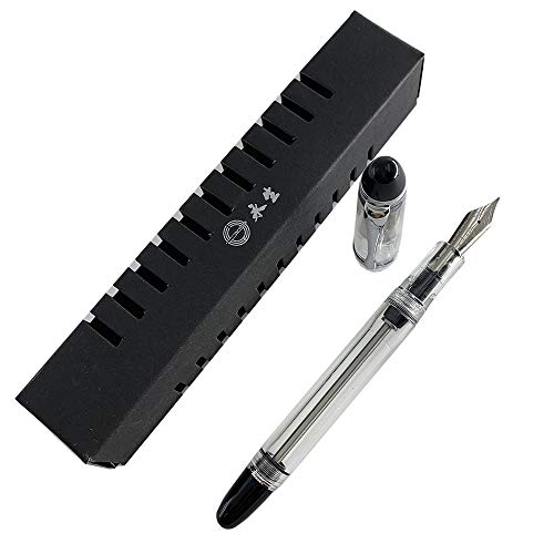 Lanxivi Yongsheng 699 Vaccum Filling Fountain Pen Fine Nib, Demonstrator Clear Transparent Fountain Pen #TOP1