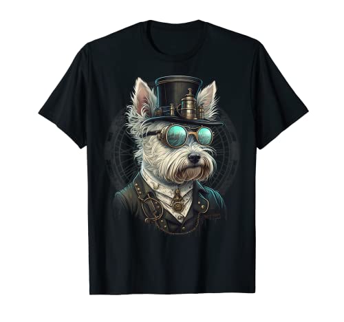 Westie Steampunk West Highland White Terrier Camiseta