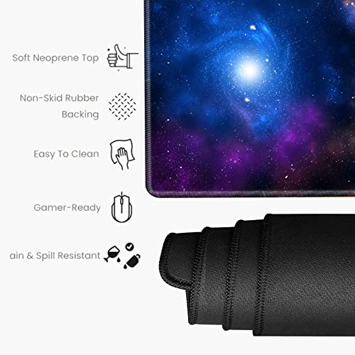 Image of Galaxy Mouse Pad Gaming 31.5x15.75 inch Desk Mat Large Mousepad XXL Extended Computer Mat Non Slip Office Work Home