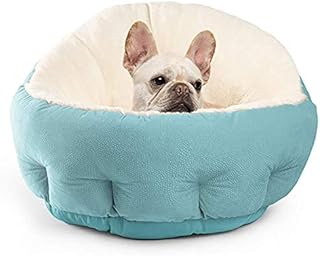 Queta Deluxe Pet Bed for Cats and Small Medium Dogs Cuddler, Machine Washable, Super Soft and Cosy Plush Dog Bed, 60 * 57 * 27CM(Blue)