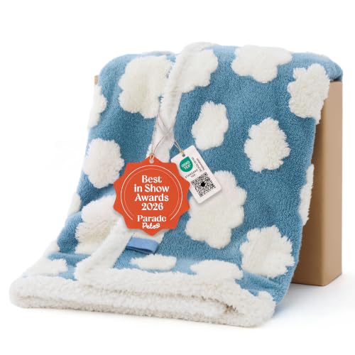 LE SURE Waterproof Dog Blankets for Medium Dogs Cute 3D Jacquard,30x40