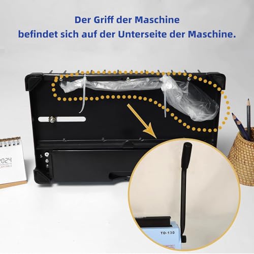 RAYSON Drahtbindegerät, 120 Blatt Binde, 3:1 Teilung, A4, 34-Loch-Doppelschleifen-Drahtbinder mit stabiler Metallkonstruktion, TD-130…