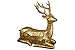 Produktbild GILDE Deko Figur Skulptur Hirsch liegend - Dekoration Wohnzimmer Innenbereich - Farbe: Gold - Höhe 31 cm Breite 29,5 cm