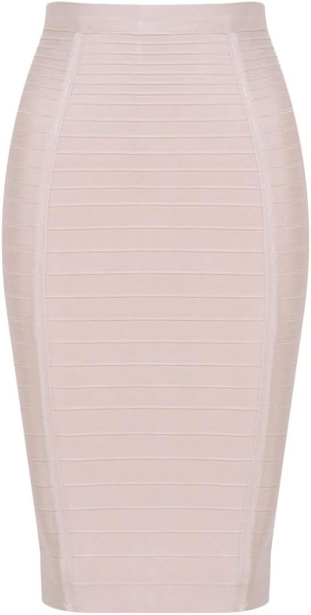 Women's High Waist Elastic Rayon Bandage Pencil Skirt