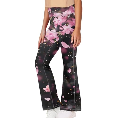 Image of Girls Flare Leggings Cute Bell Bottoms for Teen Girls Wide Leg Sweatpants for 5-14 T
