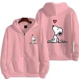 スヌーピー 長袖カーディガン フード付きパーカー ゆったり ファスナー付きパーカー ジャケット 男女兼用 ファッション カジュアル ペアルック 学生 大人 スポーツパーカー 春秋冬 コート XL