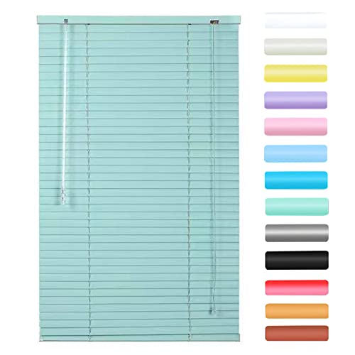 Persianas venecianas de aluminio, impermeables, resistentes al agua, protección solar y para oficina, estudio, cocina, baño, tamaño personalizado (90 x 120 cm)