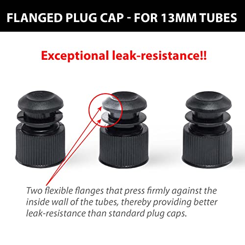 Globe Scientific 118240K Polyethylene Flange Plug Cap For Test Tubes, 13Mm Size, Black (Pack Of 1000) #TOP2