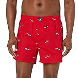 nautica lanchas Logotipo icónico de Nautica. Nautica Classic Cotton Woven Boxer, Lanchas de Velocidad Rojo, L para Hombre