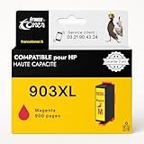 HAUT RENDEMENT – Jusqu’à 400 pages : Cartouche d’encre compatible pour HP 903 XL Noir offrant un rendement supérieur (300 pages pour la cartouche 903 Noir, 1500 pages pour la cartouches 903XL Noir et 900 pages pour chaque cartouches 903XL couleurs : Cyan, Magenta et Jaune, à 5% de couverture papier A4) pour des impressions nettes et durables, idéale pour un usage quotidien ou professionnel.