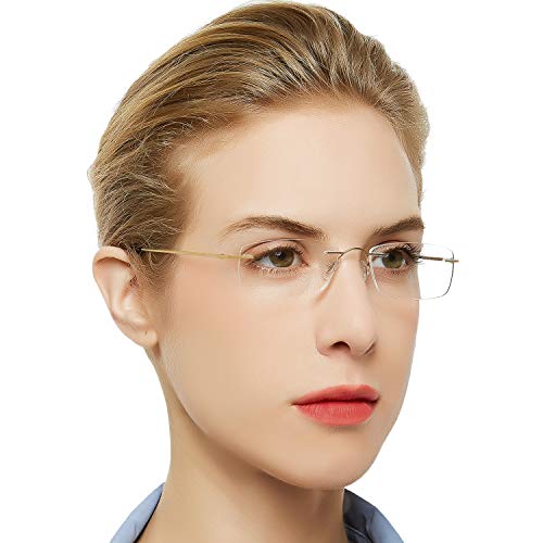 Occi Chiari Reading Glasses 3.0 For Women Men Trendy Reader With Titanium Frameless Clear Lens 1.0 1.5 2.0 2.5 3.0 3.5 1.25 1.75 2.25 2.75 #TOP6