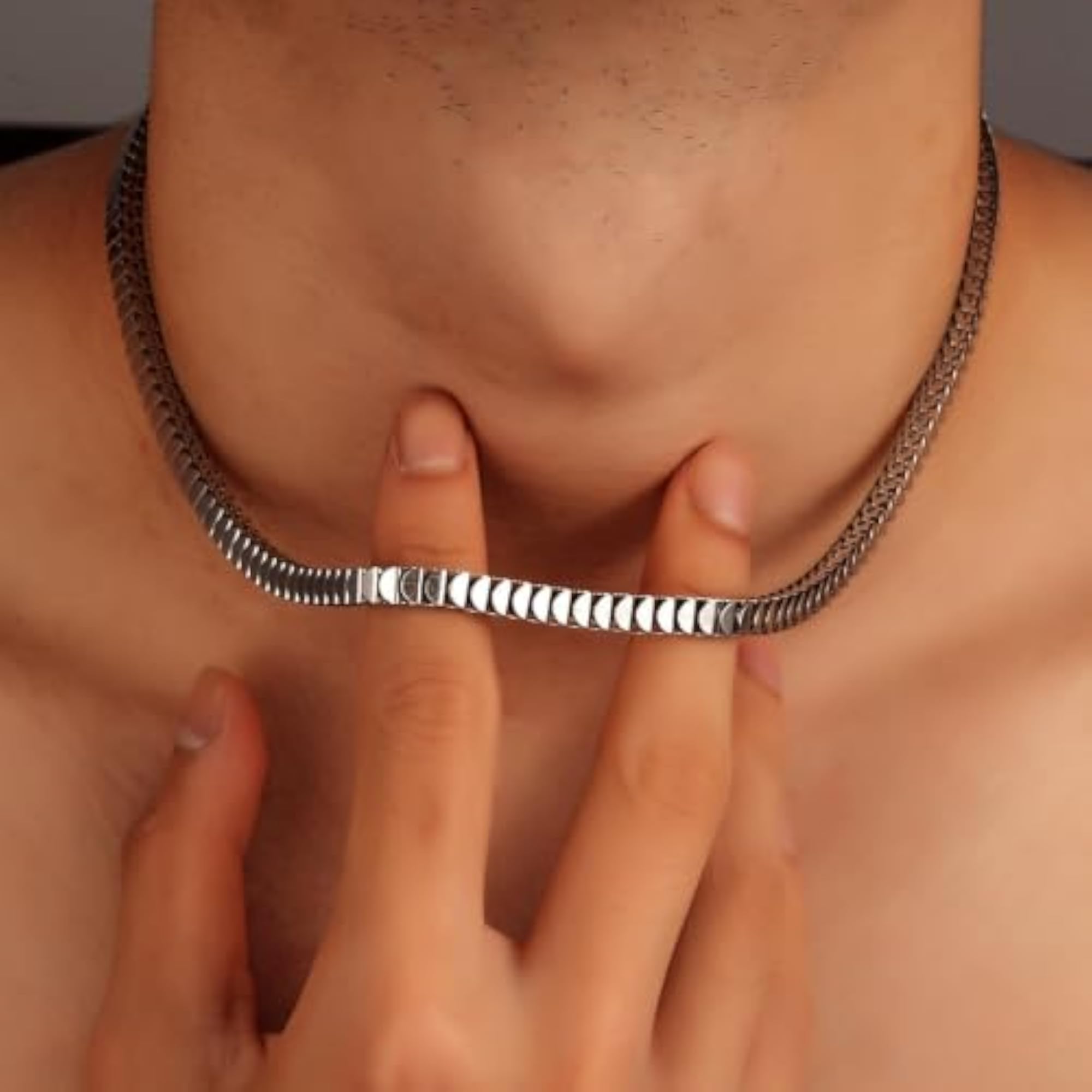 Lamellar Chain Necklace for Men & Boys, Stylish Gift