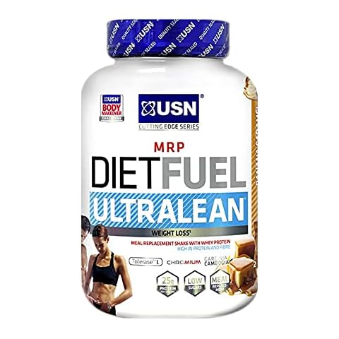 USN Diet Fuel UltraLean Banana Caramel 2KG: Meal Replacement Shake, Diet Protein Powders for Weight Control and Lean Muscle Development Cover