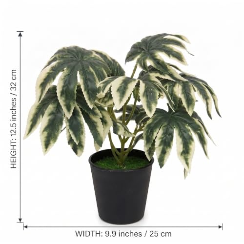 Image of Foliyaj Artificial Ivy Plant, Black Rimmed Pot