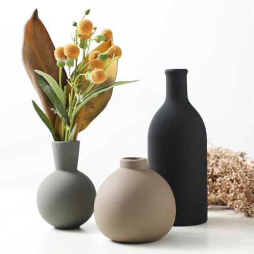 Décoration d'intérieur réussie grâce au lot de 3 vases en céramique - 8