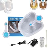 ️ 【Relajación】 Cuando solo necesitas una noche cómoda, el dispositivo de spa para pies puede satisfacer tus necesidades. Infunde el pediluvo con agua caliente y una gama de iones para sumergir completamente los pies en el agua y disfrutar de la lectura, ver la televisión y sentirse tranquilo y relajado.