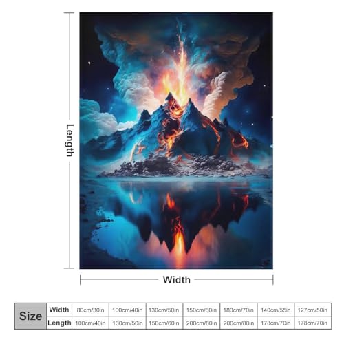 Couverture polaire Plaid Volcan 150x200cm pour lit et canapé