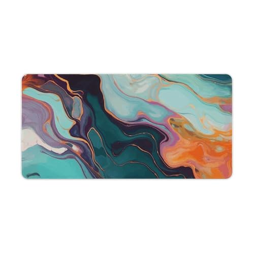 Tapis de bureau en marbre coloré pour l'écriture et le jeu à la maison