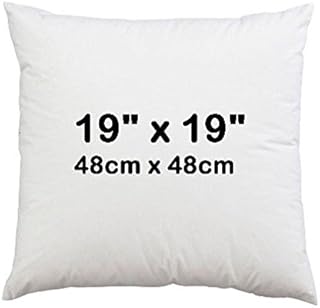 Casa D'Or 19" x 19" (48cm x 48cm) Hypoallergenic Cushion Inner Pads, Pillow Insert Sham, Inners, Insert Fillers, Stuffer Hollow Fiber Cushion Pads - Pack of 4
