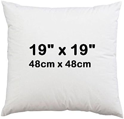 Casa D'Or 19" x 19" (48cm x 48cm) Hypoallergenic Cushion Inner Pads, Pillow Insert Sham, Inners, Insert Fillers, Stuffer Hollow Fiber Cushion Pads - Pack of 4