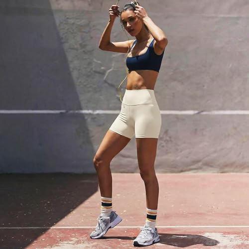 Image of FULLSOFT High Waisted Biker Shorts for Women-5 inch Tummy Control Fitness Athletic Workout Running Yoga Gym Shorts