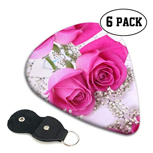 Ensemble de 6 médiators de guitare rose rose pour guitare acoustique, guitare électrique, basse, ukulélé – fin, moyen et… - Les Beatles, Paul McCartney, John Lennon, RIngo Starr, George Harrison Ensemble de 6 médiators de guitare rose rose pour guitare acoustique, guitare électrique, basse, ukulélé - fin, moyen et… – Image 3