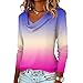 Womens Cowl Neck Casual Loose Fit Pullover T Shirts Long Sleeve 2026 Fashion Tops Shirts Print Lightweight Blouse（2-Hot Pink,X-Large）