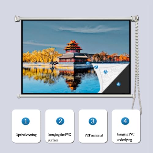 Pantalla manual para proyector de 72 pulgadas 4:3 miniatura 5
