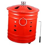TOYZFRIENDY Haushalts Verbrennungstonne Edelstahl Klein mit Belüftung Löchern Mobiler Verbrennungsofen für Garten Papier und Abfallverbrennung Zufälliger Stil