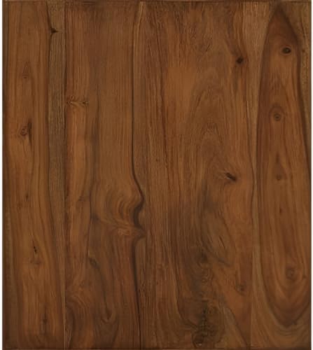 Image of Loonart Solid Sheesham Wood Coffee Table with Four Cushioned Stools | Idel for Living Room | Cafe | Restaurant | Space Saving Indoor Table Set | Finish Color - Brown Teak Finish | Off White Cushion |