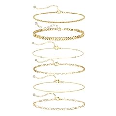 6Pcs Gold Bracelets B