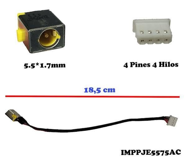 Image of Laptop DC Power Jack for Acer Aspire Aspire E5-575-5493, E5-523, E5-553, E5-575, F5-573, E5-575G Series Comes (Screwdriver kit)