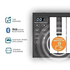 Blackstar BA215011 FP-88 Touch Sensitive Piano numérique portable pliable avec contrôleur MIDI USB avec batterie… – Image 2
