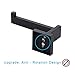 TASTOS Toilet Paper Holder Matte Black, Toilet Tissue Roll Holders Dispenser and Hangers Wall Mounted for Bathroom & Kitchen, Stainless Steel Modern Square Style