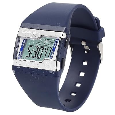 ILAME 10 ATM Resistente all'Acqua Orologio Polso Digitale per Nuoto e Immersioni con Molteplici Funzioni di Cronometro Giro, Sveglia, Calendario e Retroilluminazione
